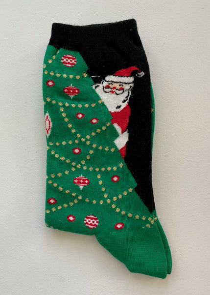 Socks - Peeking Santa