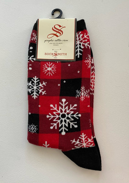 Socks - Snowflake Plaid