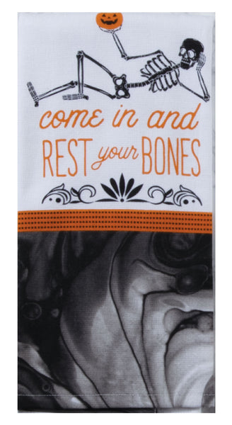 Halloween Towel - Come in and Rest your Bones