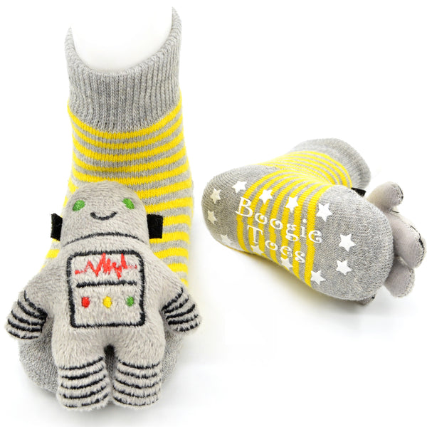 Boogie Toes Rattle Socks - Robot