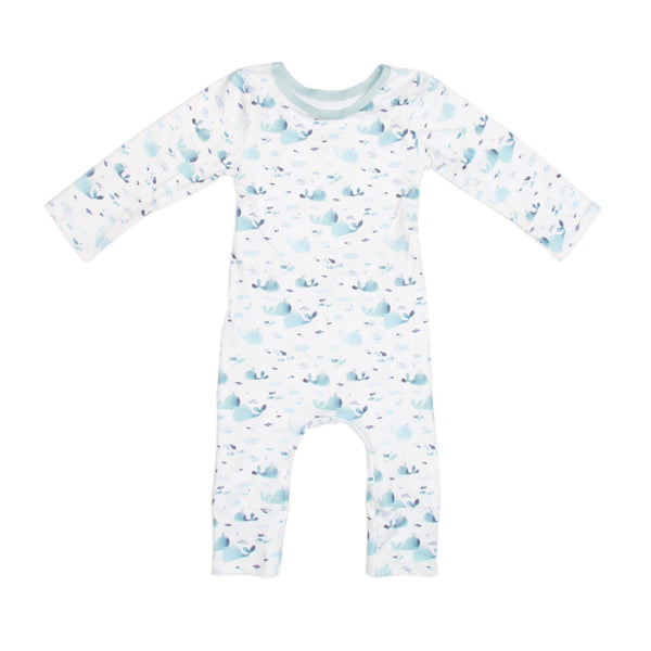 Baby Romper - Blue Whales