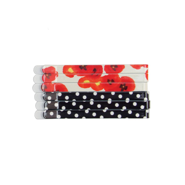 Bobby Pin 6-pack - Poppy