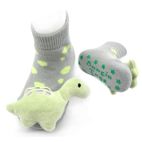 Boogie Toes Rattle Socks - Green Dinosaur