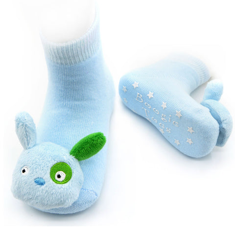 Boogie Toes Rattle Socks - Blue Puppy