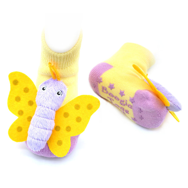 Boogie Toes Rattle Socks - Butterfly