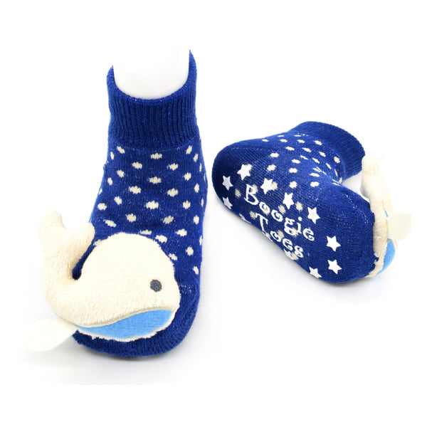 Boogie Toes Rattle Socks - Whales