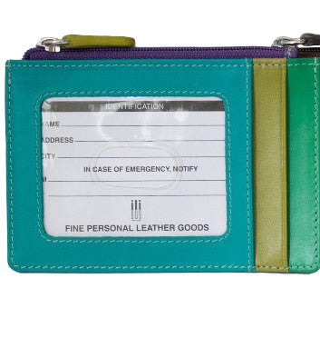 Credit Card Holder w Zip Pocket  RFID Protected