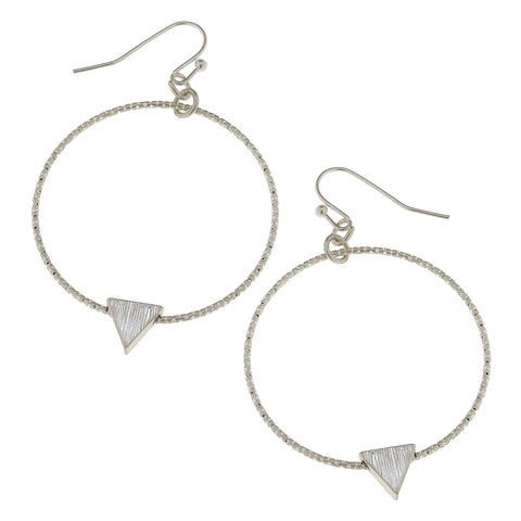 Hoop Earrings with Triangle