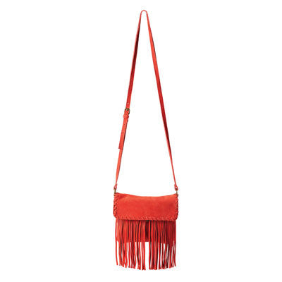 Suede Crossbody - Red