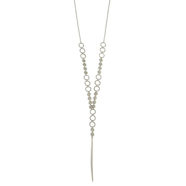 Necklace - Linked Rings & Discs with Spear
