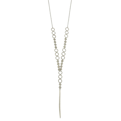 Necklace - Linked Rings & Discs with Spear