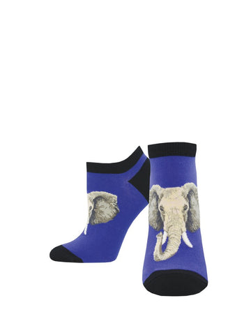 Women's Shortie Socks -Elephant
