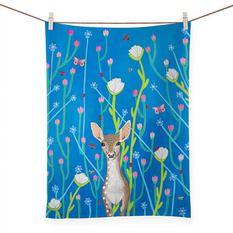 Kitchen Towel - Fawn & Ladybugs